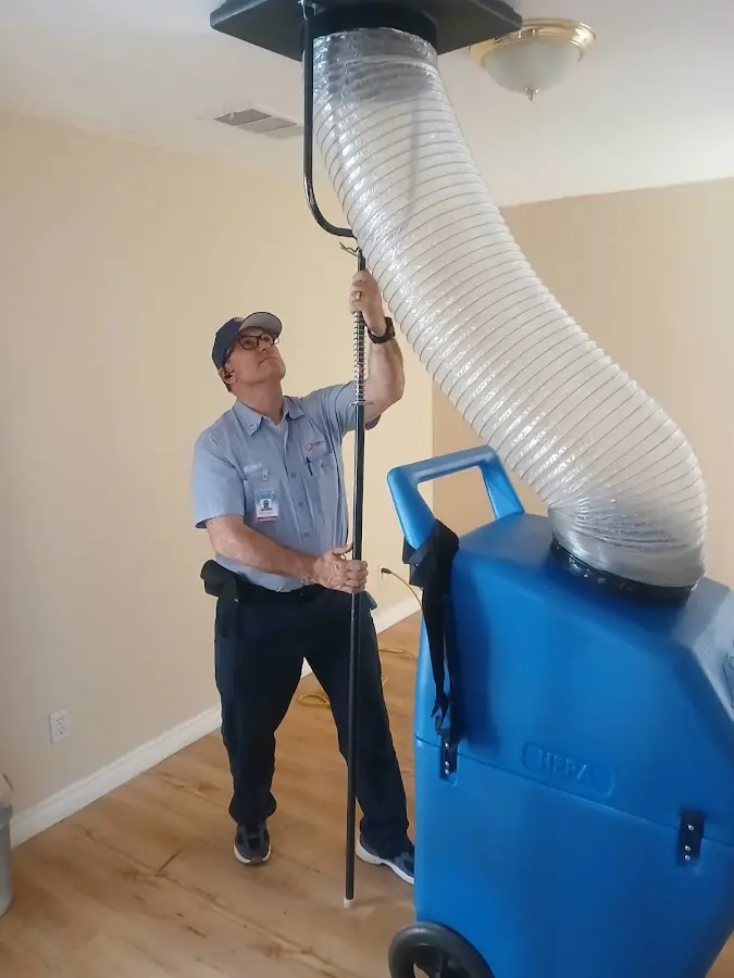 Mini Split Installation technician using HEPA equipment in Issaquah